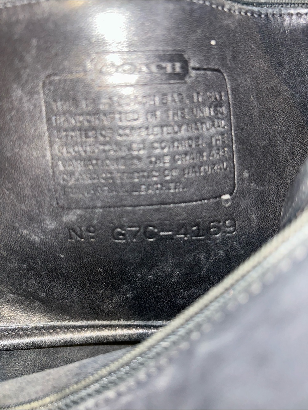Vintage Coach Bag Soho Erickson Black Leather Shoulder Bag Hobo Bag Made USA - Picture 11 of 11